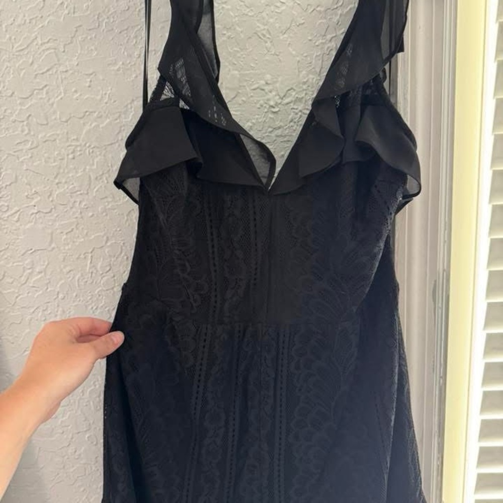 These Three Black Lace Romper